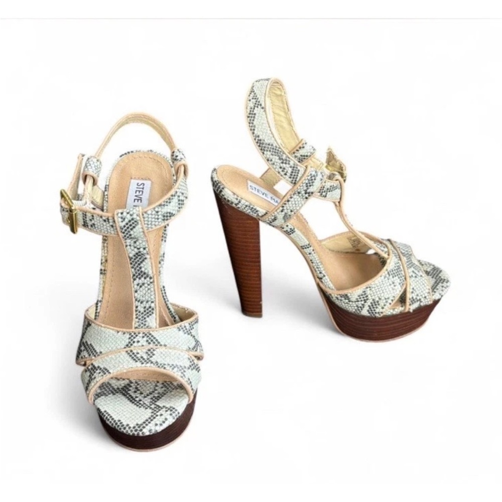 Steve Madden Snake Skin Platform Heels Size 7